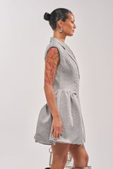 IT SUITS YOU SLEEVELESS BLAZER MINI DRESS
