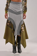 INES COLORBLOCKED MAXI SKIRT
