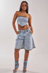 TOO COOL FOR THIS CORSET IN DENIM
