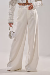 DIRTY MARTINI EMBELLISHED TROUSER IN WHITE