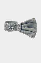 WITH A BOW DENIM NECKLACE