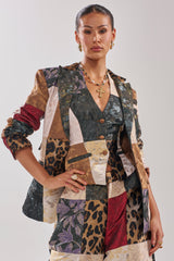 MADE YOU LOOK PATCHWORK BLAZER