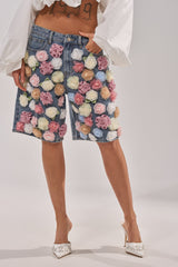 IRIS FLORAL BERMUDA SHORT