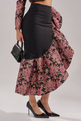 SO MUCH IN LOVE BROCADE MAXI SKIRT