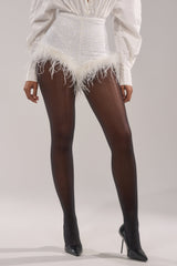 NEW YEAR FEATHER SHORTS