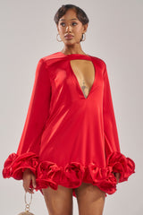 GIRLY GIRL SATIN MINI DRESS