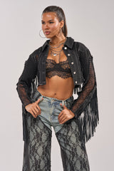 LACED AND LOADED DENIM JACKET