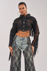 LACED AND LOADED DENIM JACKET