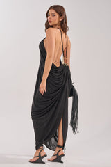 BALI MAMI LOW BACK MAXI DRESS IN BLACK