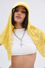 IN NYC SEQUIN SCARF HAT