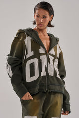THE ONLY ONE ZIP SWEATSHIRT
