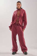 LACED UP FOR GOOD JOGGER IN PLUM