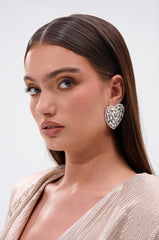 ALL MY HEART EARRING IN SILVER