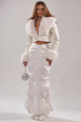 FEELING THE VIBES SATIN MAXI SKIRT