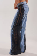 LOCKED IN LACE DENIM