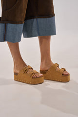 AZALEA WANG ALGEDI TAN PLATFORM SANDAL