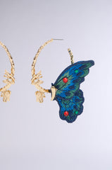 SO FLY BUTTERFLY HOOP EARRING