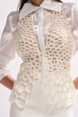 GETTIN HOT IN HERE TOP IN WHITE