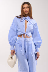 NOT LIKE ANYONE ELSE POPLIN BLOUSE
