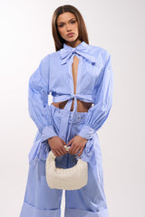 NOT LIKE ANYONE ELSE POPLIN BLOUSE