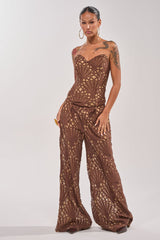 CLAIRE EYELET PALAZZO PANT