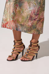 AZALEA WANG HERSILIE BROWN GLADIATOR STILETTO