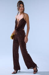 MELANY COWL NECK JUMPSUIT