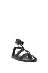 AZALEA WANG ICHIRO BLACK PEEP TOE FLAT
