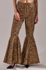 GET IN MOTION BROCADE FLARE TROUSER