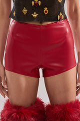WONT LET IT GO FAUX LEATHER SHORT