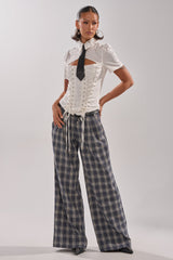 JANE PLAID TROUSER