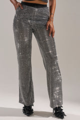 LET IT GO RHINESTONE WIDE LEG PANT