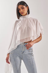 FOLLOW ME DRAPEY BLOUSE