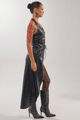 TALIA LACE UP DRAPE TOP
