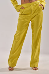 CLEO TROUSER IN CHARTREUSE