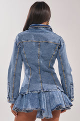 SHOULD'VE KNOWN BETTER STUDDED DENIM JACKET