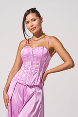 IN FULL BLOOM LIGHT PURPLE CORSET