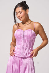 IN FULL BLOOM LIGHT PURPLE CORSET