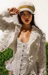 FAYE FLORAL APPLIQUE BLAZER