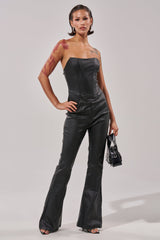 HOT GIRL PU JUMPSUIT