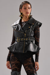 PEP IN MY STEP LEATHER VEST
