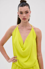 BRIGHTEST IN THE CITY COWL NECK BLOUSE