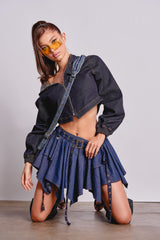 BEAM ME UP HOODED DENIM JACKET