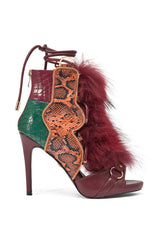 AZALEA WANG SHAINY SNAKE BURGUNDY MULTI