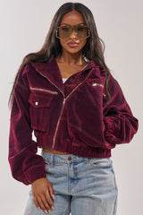 PAYTON VELVET DENIM BOMBER