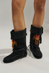 AZALEA WANG WERET BLACK FLAT BOOTIE