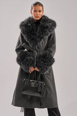 HARMONY FUR TRIM TRENCH