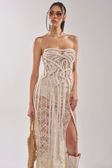 NEVER LOST TASSEL MESH CORSET