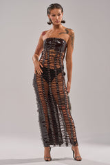 ONE OF ONE LACE UP MAXI DRESS