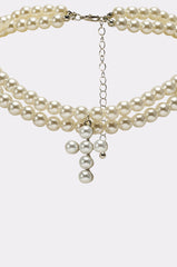 PEARL DREAMING CROSS CHOKER